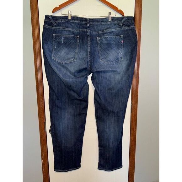 Vigoss The Boyfriend Rolled Up Skinny Distressed Jeans Size 24 - Picture 2 of 11